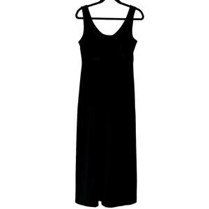 Cameo Vintage Black Velvet Maxi Dress size Large Whimsigoth Formal Large 90s